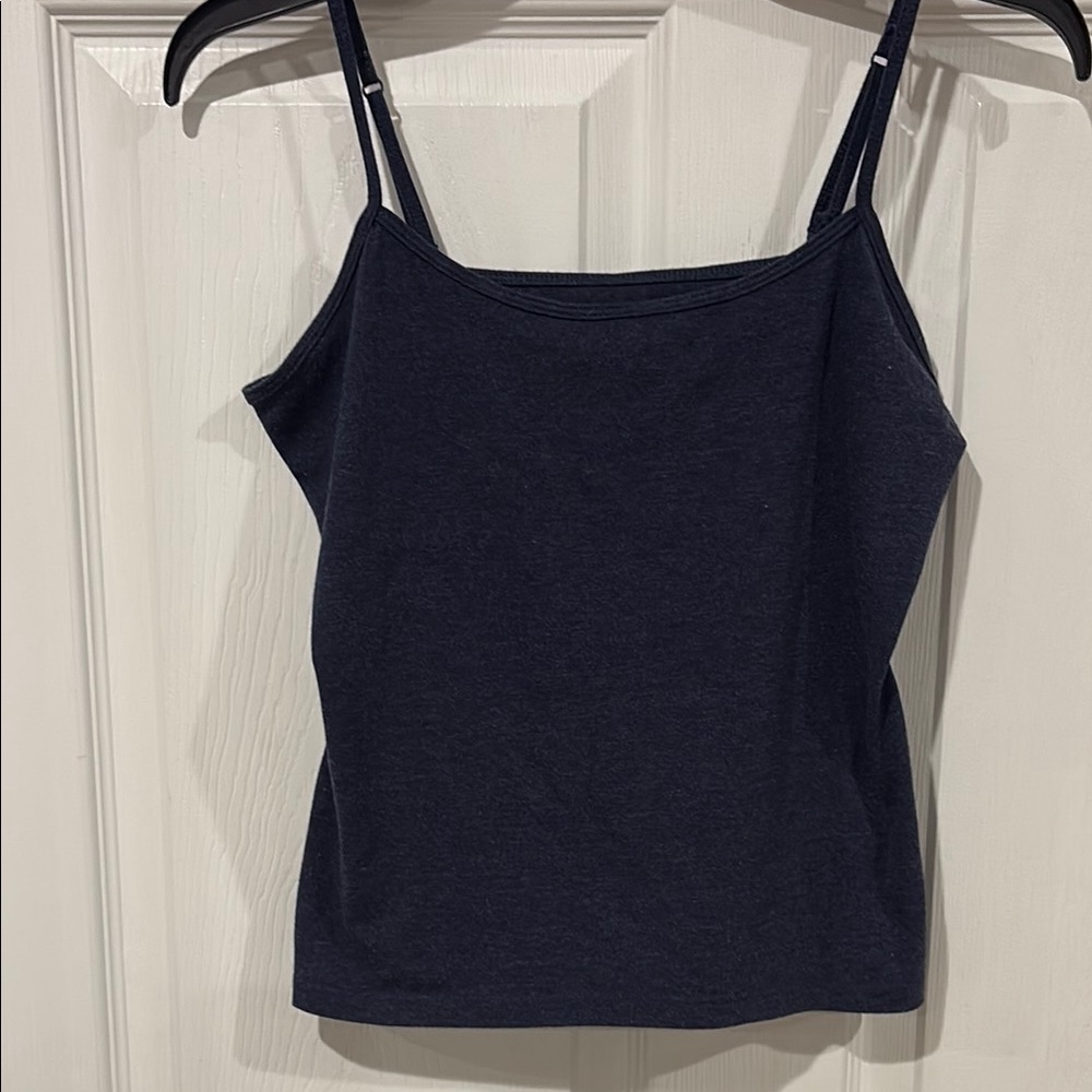 SO Navy Adjustable Slim-Strap Camisole Tank